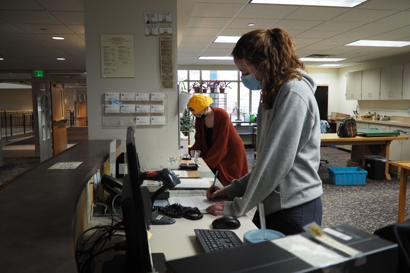 Library circulation student workers